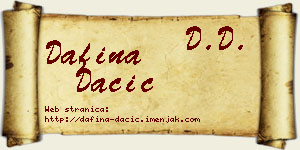 Dafina Dačić vizit kartica